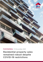 Residential property sales remained robust despite COVID-19 restrictions